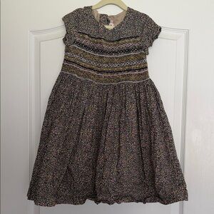 Girls Bonpoint Floral Smocked Dress size 10